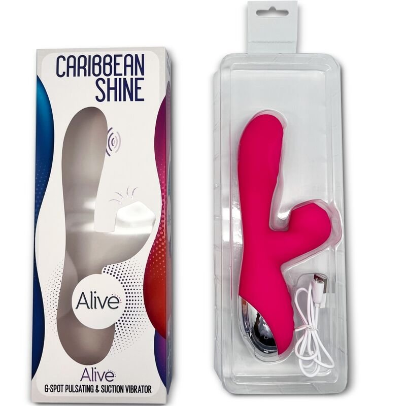 ALIVE - CARIBBEAN SHINE VIBRATOR SUCTION CUP FUCHSIA - Image 4