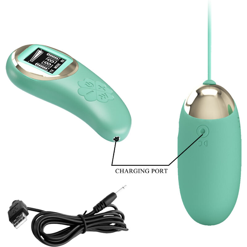 PRETTY LOVE - GREEN REMOTE CONTROL VIBRATING EGG MINE - Image 5