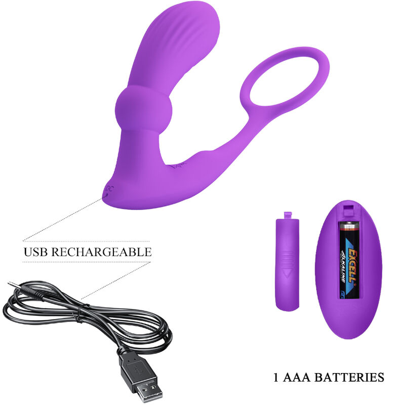 PRETTY LOVE - WARREN VIOLET ANAL RING VIBRATOR - Image 5