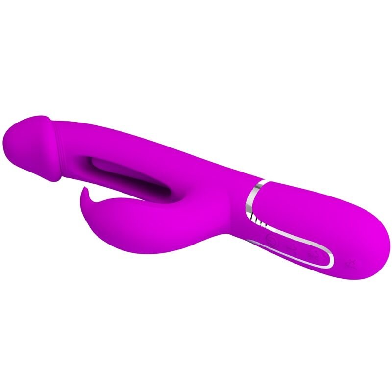PRETTY LOVE - KAMPAS RABBIT 3 IN 1 MULTIFUNCTION VIBRATOR WITH TONGUE FUCHSIA - Image 5