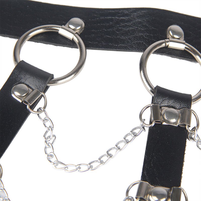 SUBBLIME - CHEST HARNESS LEATHER CHAINS BLACK ONE SIZE - Image 5