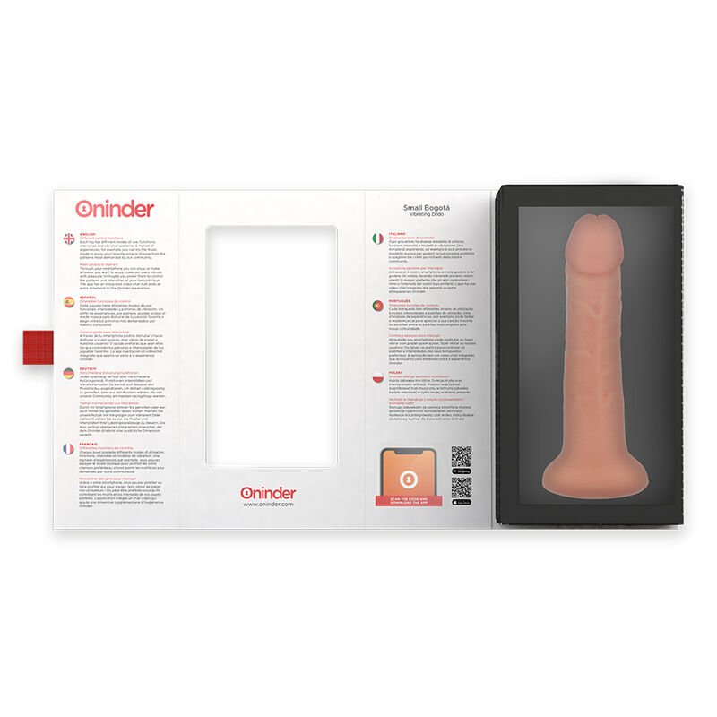 ONINDER - SMALL BOGOTÁ VIBRATOR DILDO 9 SPEEDS NATURAL 17.5 CM -O- 4 CM - FREE APP - Image 4