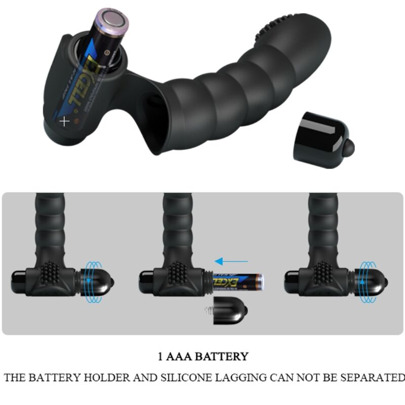 PRETTY LOVE - ALEXANDER FINGER VIBRATOR 10 VIBRATIONS BLACK - Image 5
