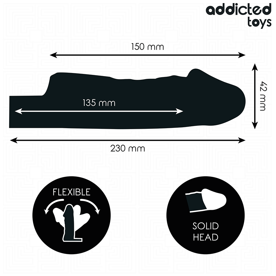 ADDICTED TOYS - TRANSPARENT PENIS EXTENSON SIZE S 23 CM - Image 4