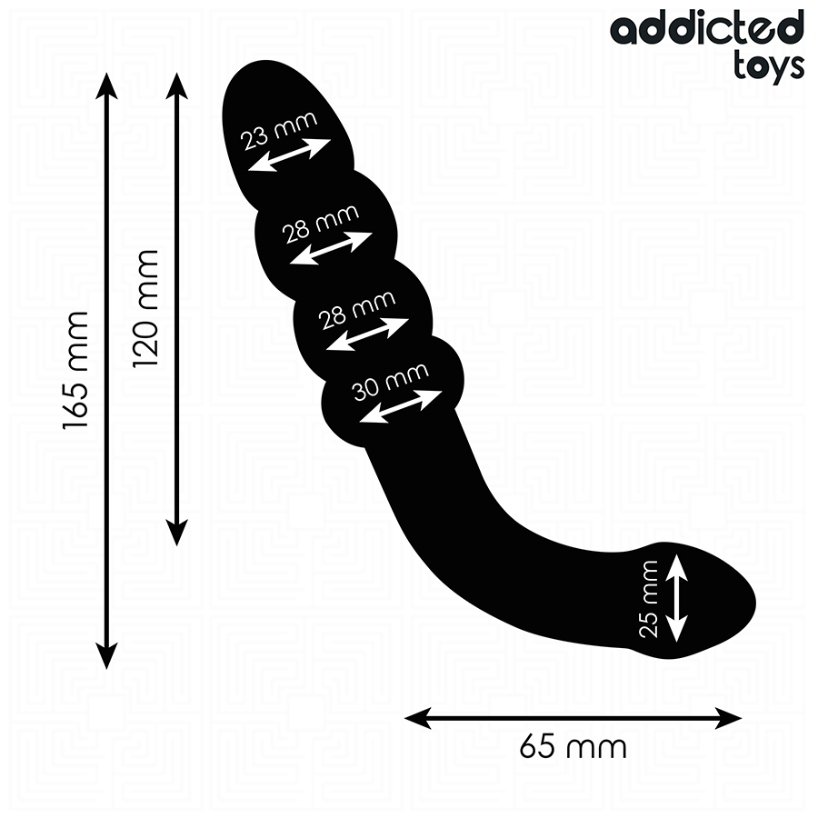 ADDICTED TOYS - DOUBLE ANAL MASSAGER SILICONE 16.5 CM - Image 4