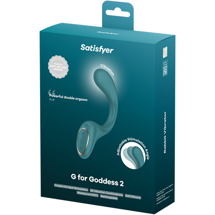 SATISFYER - G FOR GODDESS 2 RABBIT VIBRATOR BOTTLE GREEN - Image 5