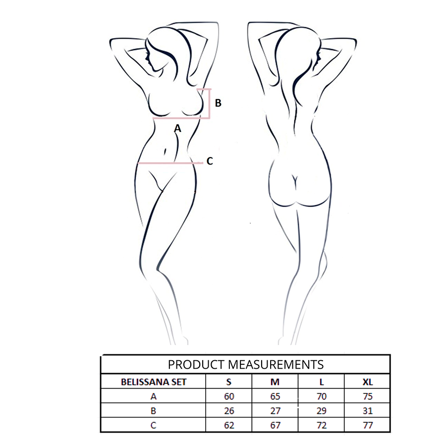 PASSION - BELISSANA BRA + THONG SET VIOLET L/XL - Image 4