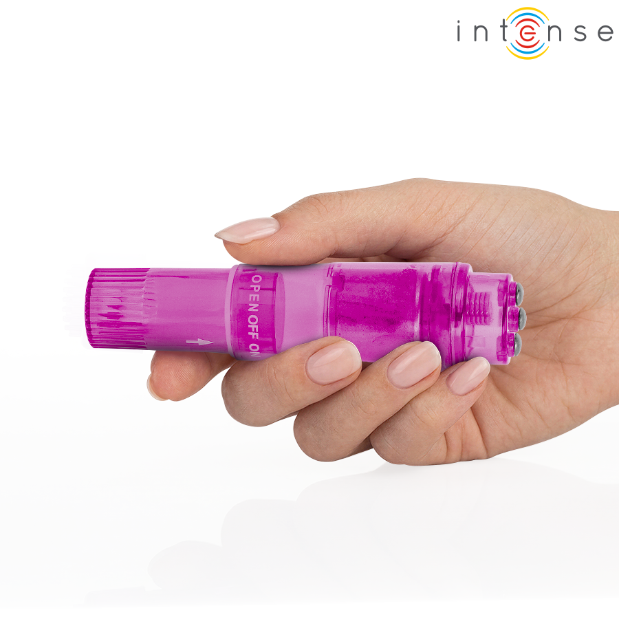 INTENSE - KURT MINI MASSAGER WITH 4 INTERCHANGEABLE HEADS PINK - Image 4