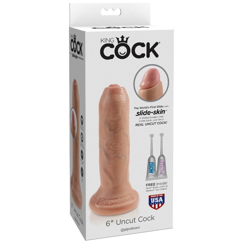 KING COCK - REALISTIC DILDO UNCUT FLESH 15 CM - Image 3